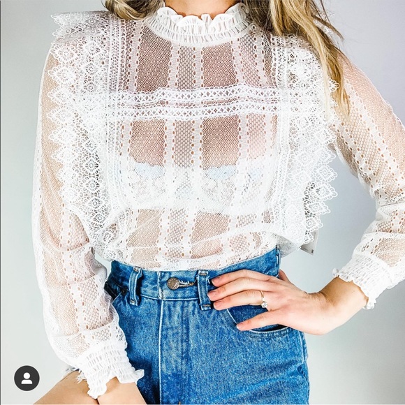 zara semi sheer top